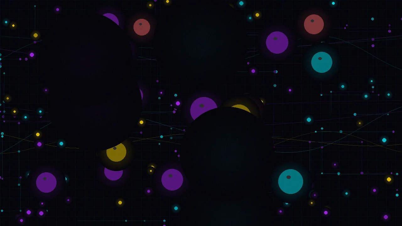 极速飞艇量子彩境数据演算平台首屏背景——量子计算机内部数据流穿梭节点网络